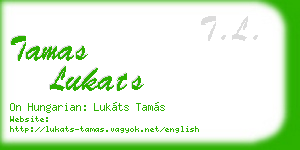 tamas lukats business card